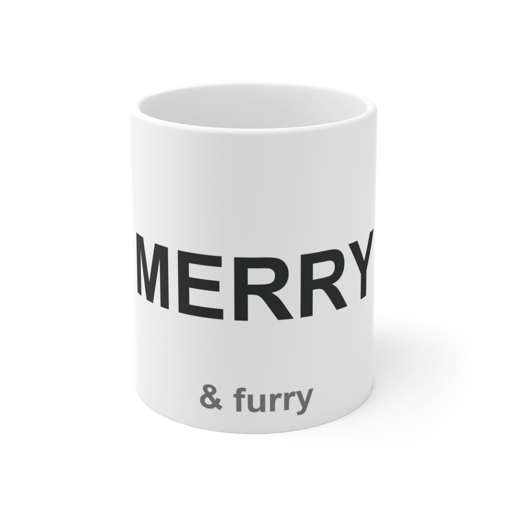 Merry and Furry - Funny Dog Christmas Gift & Design