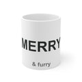 Merry and Furry - Funny Dog Christmas Gift & Design