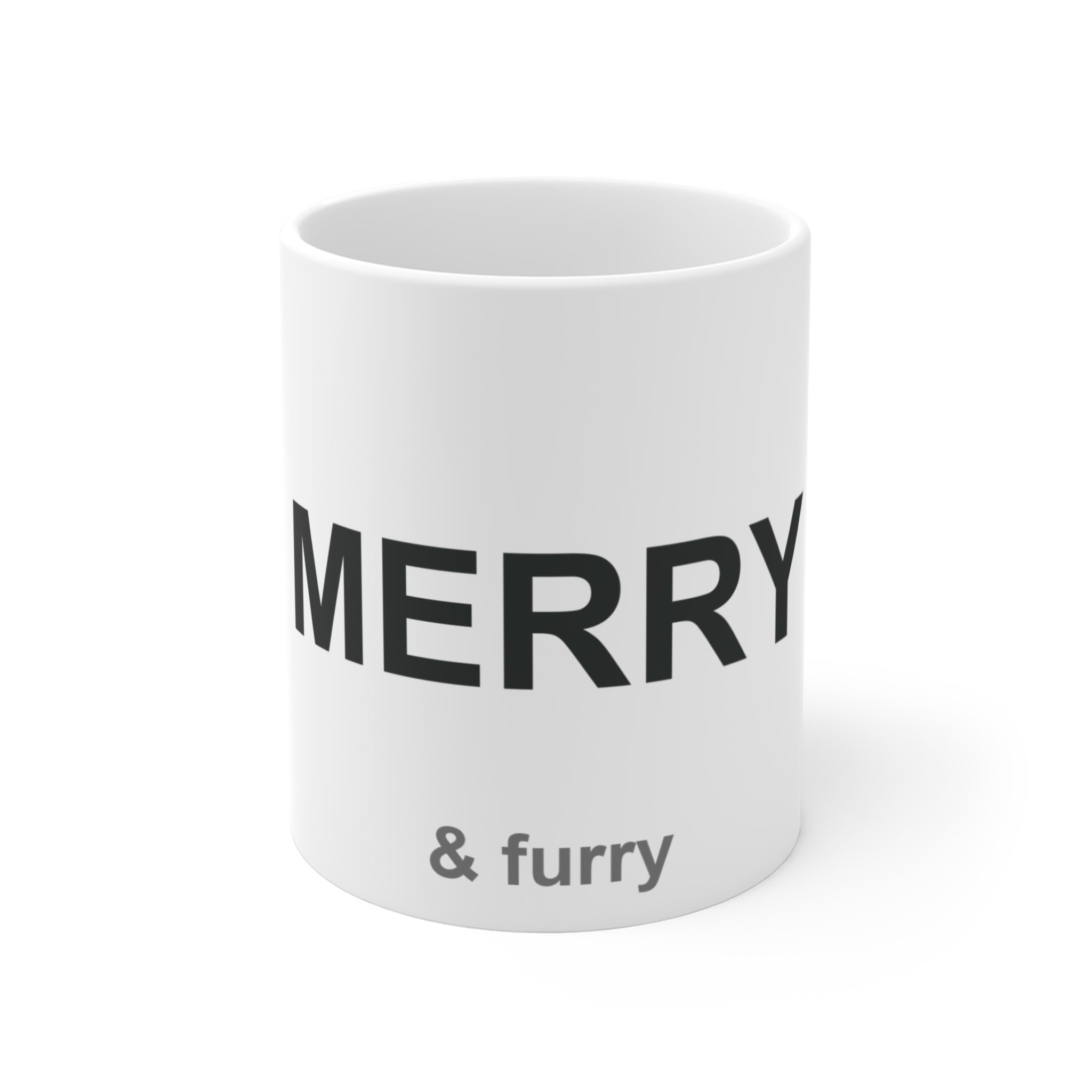 Merry and Furry - Funny Dog Christmas Gift & Design