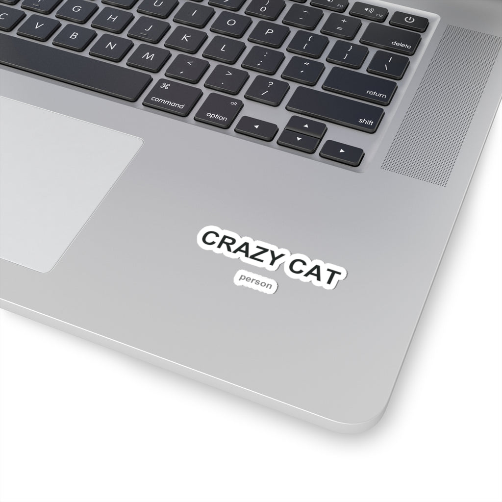 Crazy Cat Person Kiss-Cut Stickers