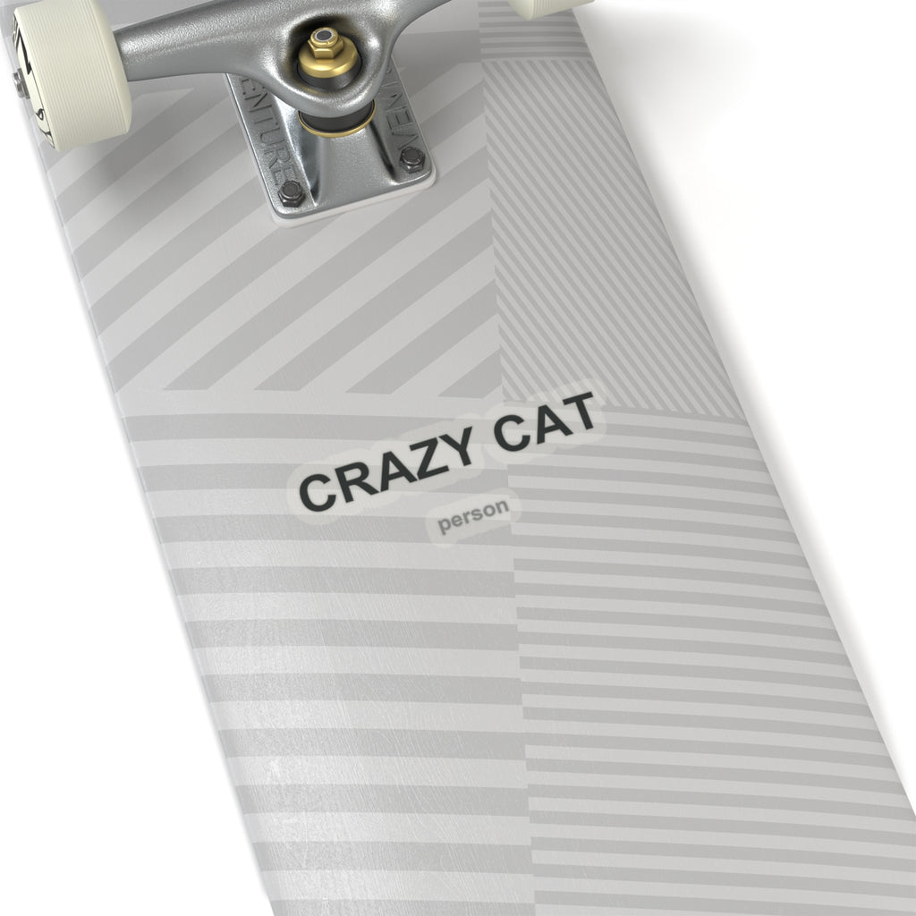 Crazy Cat Person Kiss-Cut Stickers