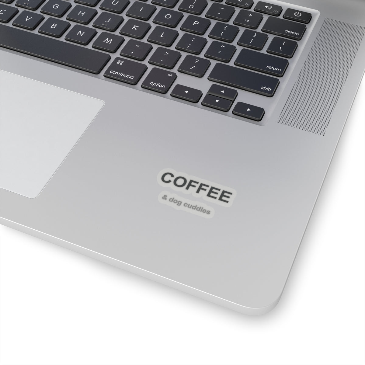 Coffee and Dog Cuddles Kiss-Cut Stickers