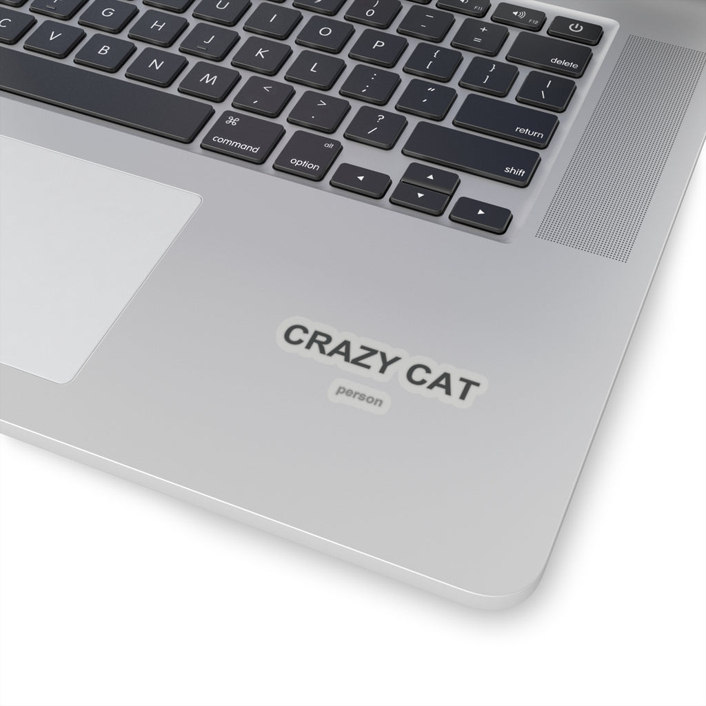 Crazy Cat Person Kiss-Cut Stickers