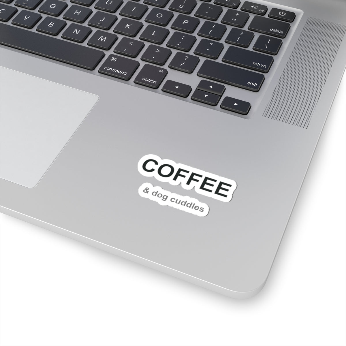 Coffee and Dog Cuddles Kiss-Cut Stickers