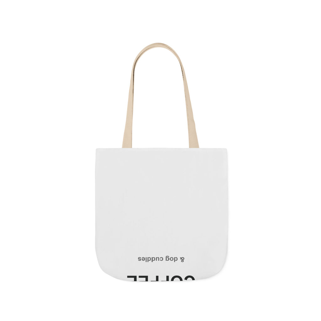 Coffee and Dog Cuddles Canvas Tote Bag