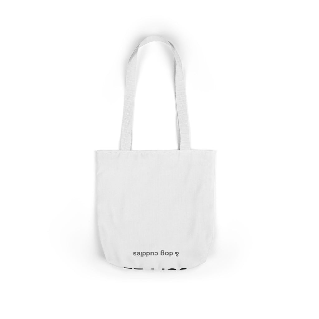Coffee and Dog Cuddles Canvas Tote Bag