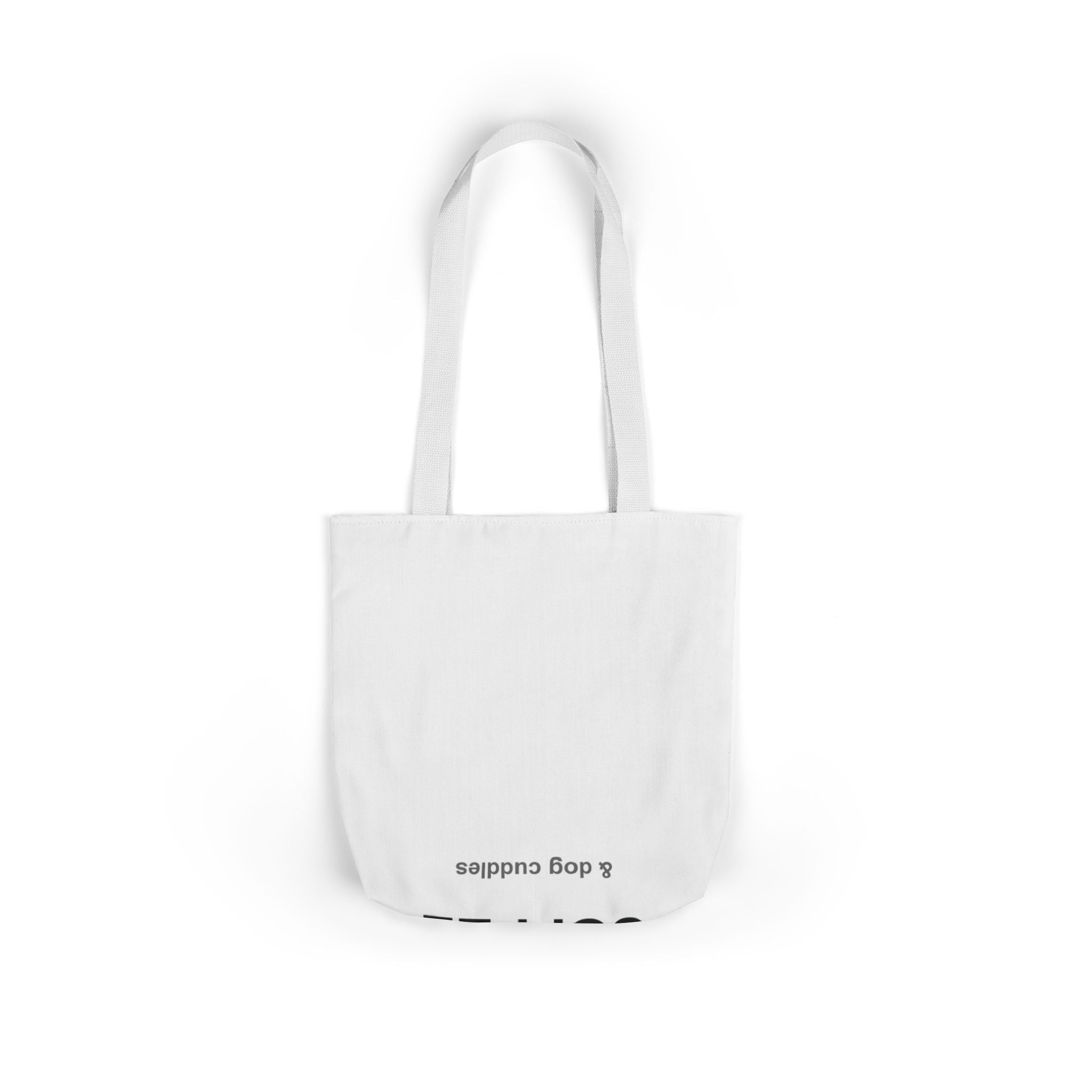 Coffee and Dog Cuddles Canvas Tote Bag