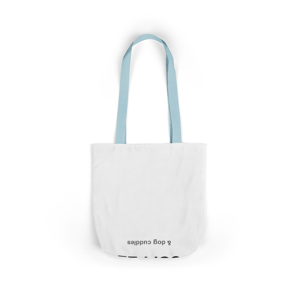 Coffee and Dog Cuddles Canvas Tote Bag